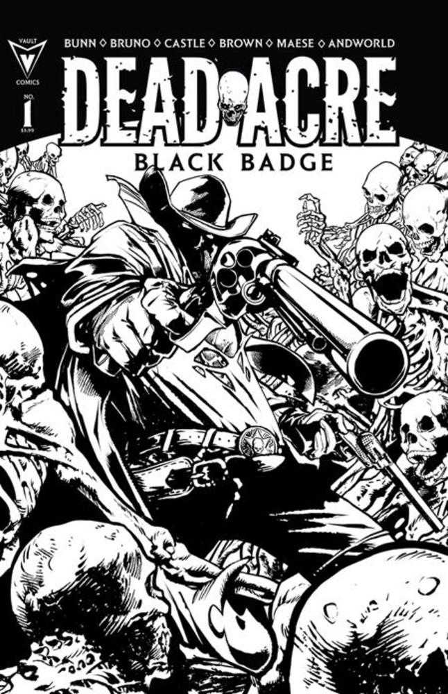 Dead Acre #1 Cover E Inc 1:4 (40) Nathan Gooden Black & White Variant (Signed)