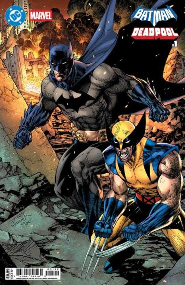 DC Marvel Batman Deadpool #1 (One Shot) Cover K Jim Lee Batman Wolverine Card Stock Variant