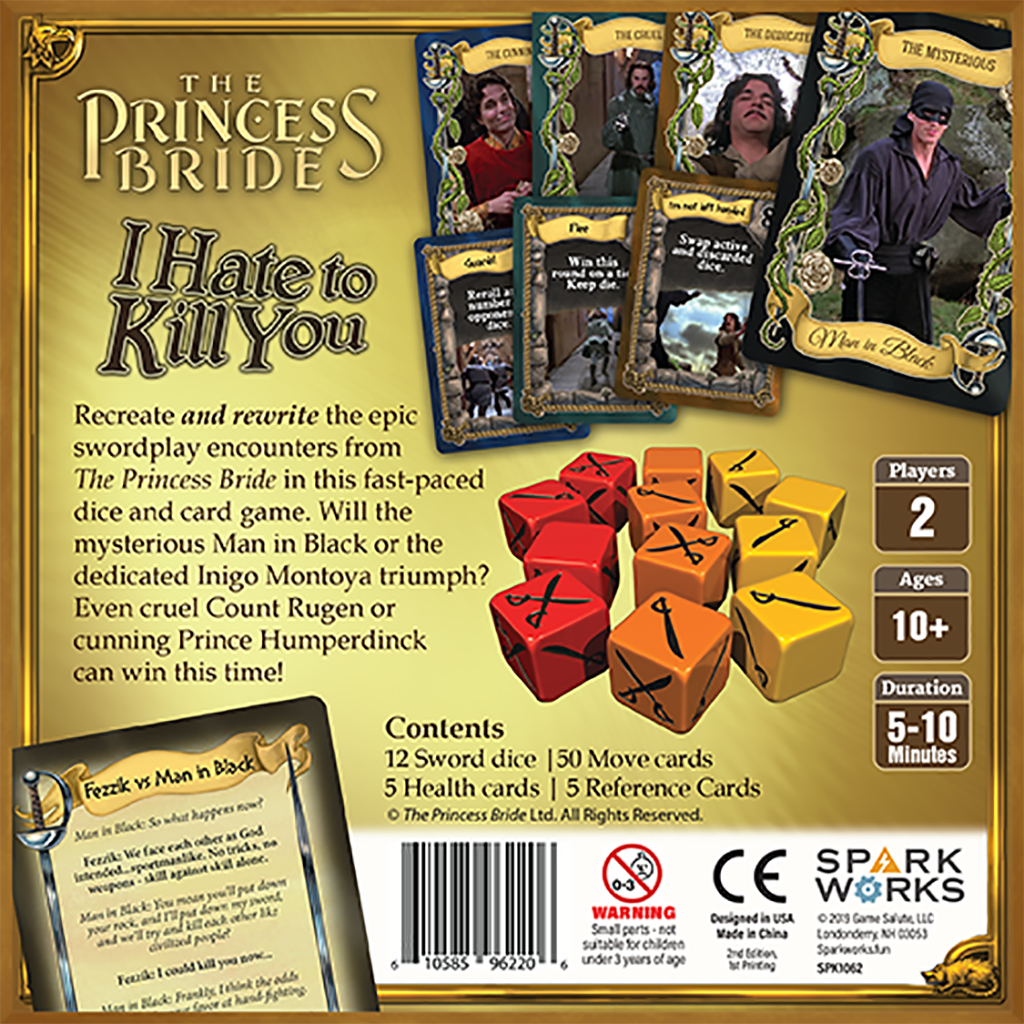 The Princess Bride: I Hate To Kill You